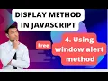 Javascript window alert method