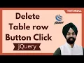 jQuery - Delete remove table row on button click