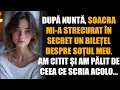 Download Lagu După nuntă, soacra mi-a strecurat în secret un bilețel despre soțul meu. Am citit și am pălit...