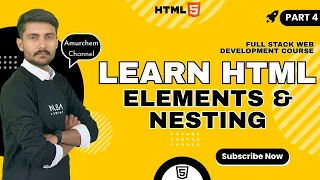HTML Elements Nesting Explained Block vs Inline Elements HTML Tutorial for Beginners Lecture 4