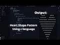 Printing Star In Heart shape Love shape pattern Using C Programming Learn Code