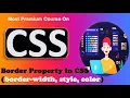 Border property in css Border Shorthand border width style color in CSS3