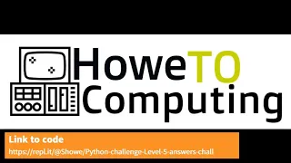 Python challenges level 5 challenge 4