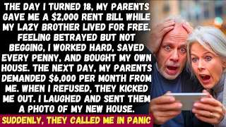 The day I turned 18, my parents forced me to pay $2,000 rent. When I refused, they kicked me out but
