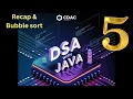 Bubble Sort Algorithm in Java Dry Run Code Time Complexity Opt DSA Day 2 CDAC Learning