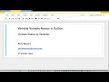 Variable Variable Names in Python