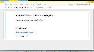 Variable Variable Names in Python