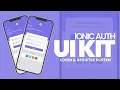 IONIC AUTH screens UI Kit design Login and Register - Speed code