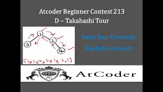 Atcoder Beginner Contest 213 D Takahashi Tour - Euler Tour Traversal in a Tree DFS