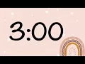 3 Minute Cute Boho Rainbow Timer Bells Alarm at End