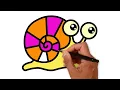 How to Draw Snail Insect Page for kids Super Kids Drawing Coloring pages Super Kids Arts