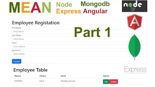 Nodejs Angular with Mongodb MEAN Crud App Part 1