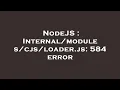 NodeJS js 584 error