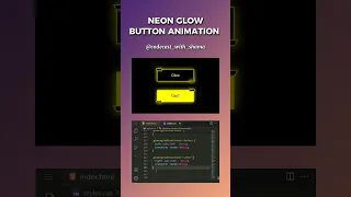 Create a Neon Glow Button Animation with HTML CSS