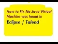 How to Fix No Java Virtual Machine was found