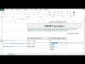 TRIM Function in Excel 2013