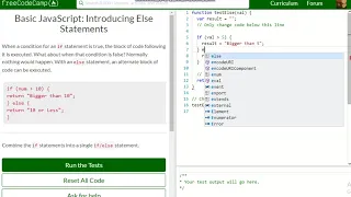 Basic JavaScript Introducing Else Statements free code camp Dani