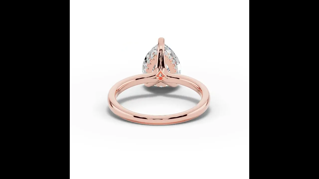 Pear Lustre Hidden Halo Solitaire