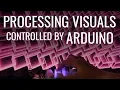 Processing visuals controlled with an Arduino button pad
