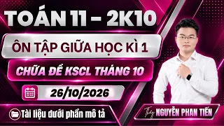 Toán 11 - Đề Ôn Tập Giữa Học Kì 1 - Chữa Đề Khảo Sát Chất Lượng Tháng 10