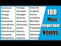 100 Nouns in English with Synonyms
