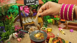 Prawns Fry Recipe 🦐 Miniature Cooking Spicy Crispy Prawns Fry 🔥 Miniature Dream Cooking