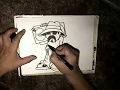 How to Draw a Cholito with his Boombox - chicano gangster