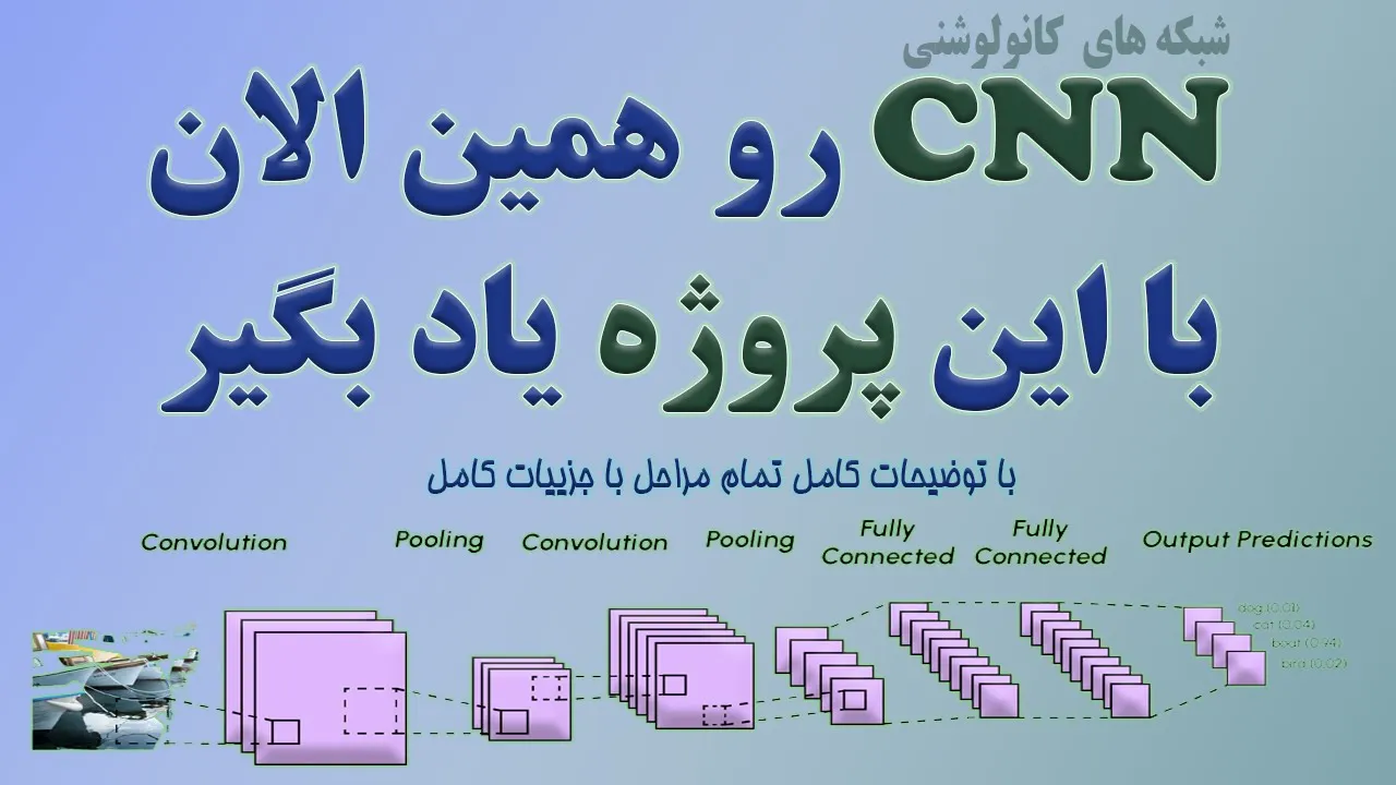 ‫پروژه کامل شبکه عصبی کانولوشنی (CNN) با توضیحات کامل تمامی مراحل پیاده سازی و لایه های شبکه