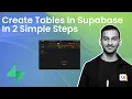 2 Simple Steps Needed to Create Tables in Supabase Efficiently with Malith Tech Lead at Alicia