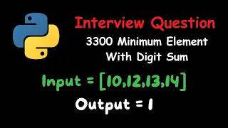 Leetcode 3300 - Minimum Element After Replacement With Digit Sum