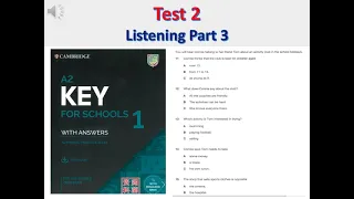 A2 Key For School Test 2 Listening Part 3 