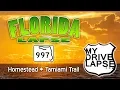 Homestead to Tamiami Trail on Florida 997 edge of the Everglades