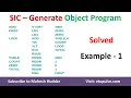 6 Solved Example Convert Assembly Language program to Object Program in SIC by Dr Mahesh Huddar