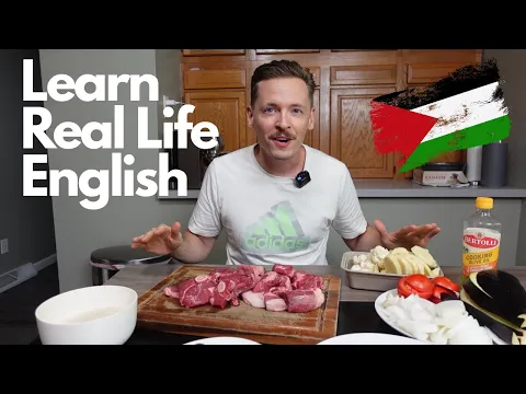 A1: lição de listening — Learn Real Life Inglês with Palestinian Food & Culture 🇵🇸 Maqluba + Kunafa | Pensando Inglés