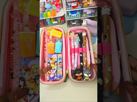 Filling sailormoon pencil case with cute stationery #cute #asmr #stationery #shorts #youtubeshorts
