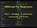 VBScript for Beginners - Part 2