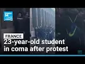 Lagu 23-year-old student attacked by antifascist militants, now in coma • FRANCE 24 English