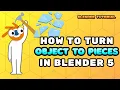 Blender 5 How to turn object into pieces using Cell Fracture Destructible object Tutorial