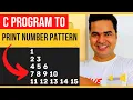 C Program to Print Numbers Pattern 9 - C Programming Tutorials