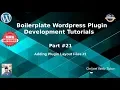 Boilerplate Wordpress Plugin Development Tutorials Adding Plugin Layout