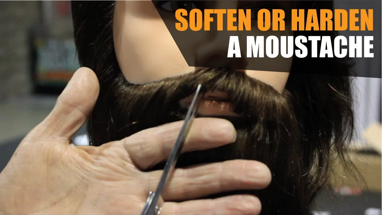 how to soften or harden the look of a mustache