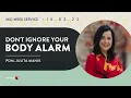 Lagu Don't Ignore Your Body Alarm - Pdm. Julita Manik | 16/03/22 | Mid-Week Service