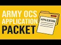 How to Build a Strong Army OCS Application Packet