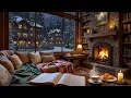 Lagu Beautiful Winter Café Atmosphere ❄️ Relaxing Jazz Piano \u0026 Fireplace Sounds for Study, Work \u0026 Relax