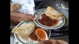 Luchi Mangsho Bora Tasty Street Snacks item of Bangladesh Street Food Finder