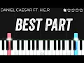 Daniel Caesar - Best Part ft. H.E.R | EASY Piano Tutorial