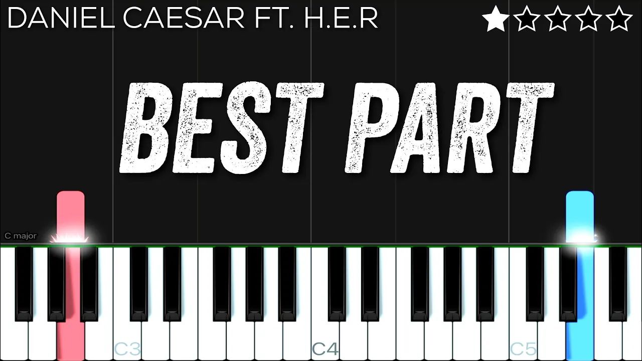 Daniel Caesar - Best Part ft. H.E.R | EASY Piano Tutorial