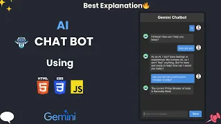 Create ChatBot Using HTML Css And Javascript AI ChatBot Javascript Projects Gemini Api