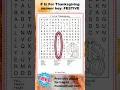 F Is For Thanksgiving Word Search-Find FAMILY FESTIVE AND FULL