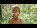 Kid Licking Ice-Cream. Charming Child Eats Ice Cream Outside. Little girl licking ice-cream. | S...